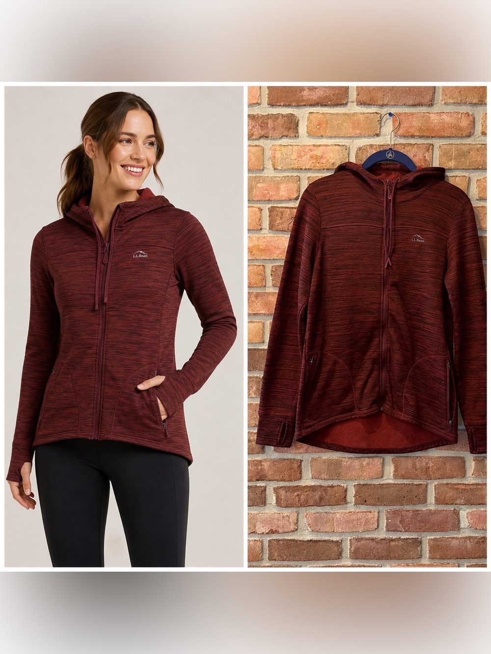 L.L.Bean Performance Full Zip Hoodie Women’s Medium